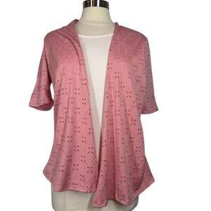 NAIF Pink Eyelet Layered Tank Top Women’s Estimated M